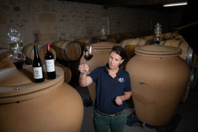 FRANCE, GIRONDE, MONTAGNE SUR GIRONDE, FLORENCE GALANDE, CHATEAU COUCY, VIGNOBLES BORDELAIS