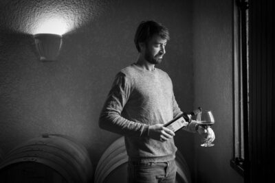 FRANCE, GIRONDE (33) LANSAC, JOACHIM HAAS, PROPRIETAIRE DU CHATEAU BEGOT, COTES DE BOURG-SUR-GIRONDE, VIGNOBLE BORDELAIS